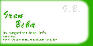iren biba business card